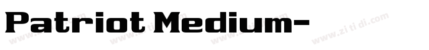 Patriot Medium字体转换